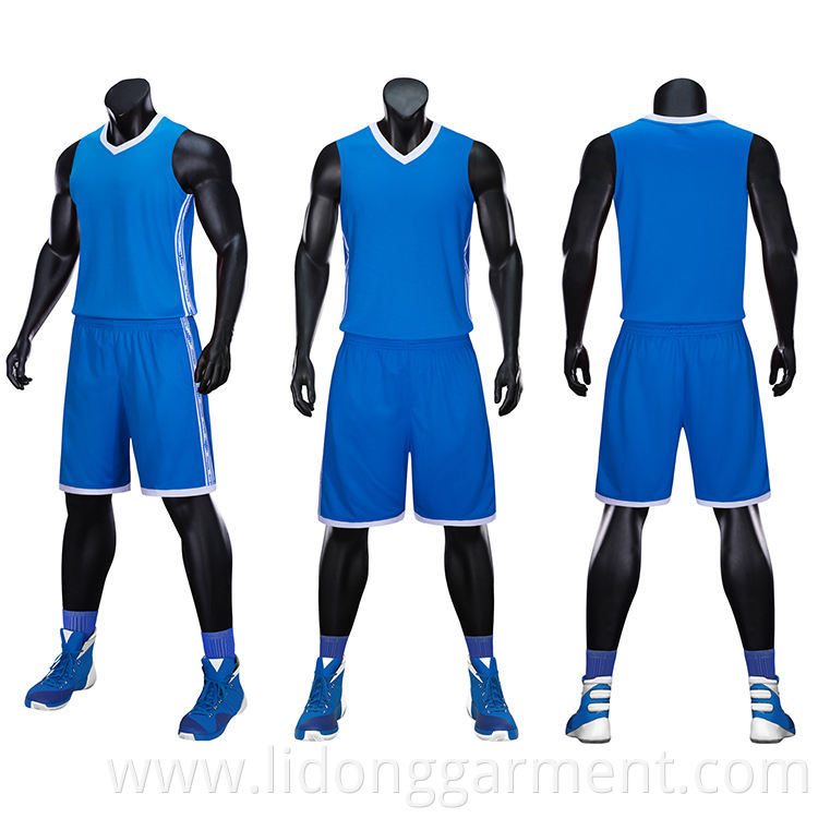 Oem Custom Short Sleeve Jersey Blank Reversible Basketball Uniform Set For Sale